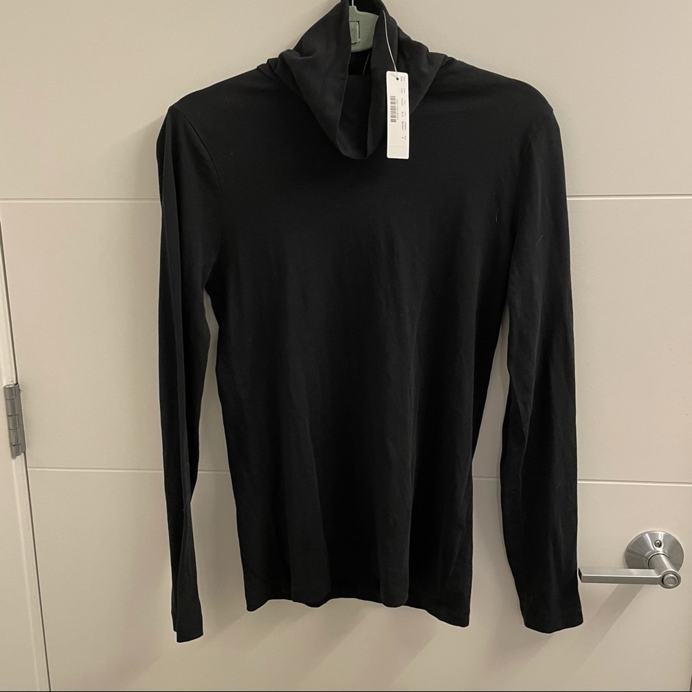 J.crew tissue turtleneck in black. NEW with tags